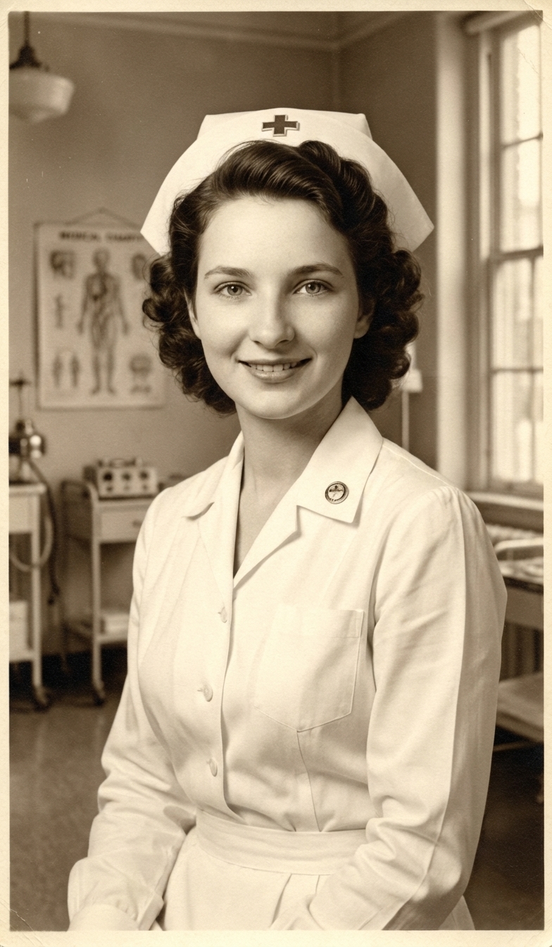 Portrait depicting her dream of becoming a nurse